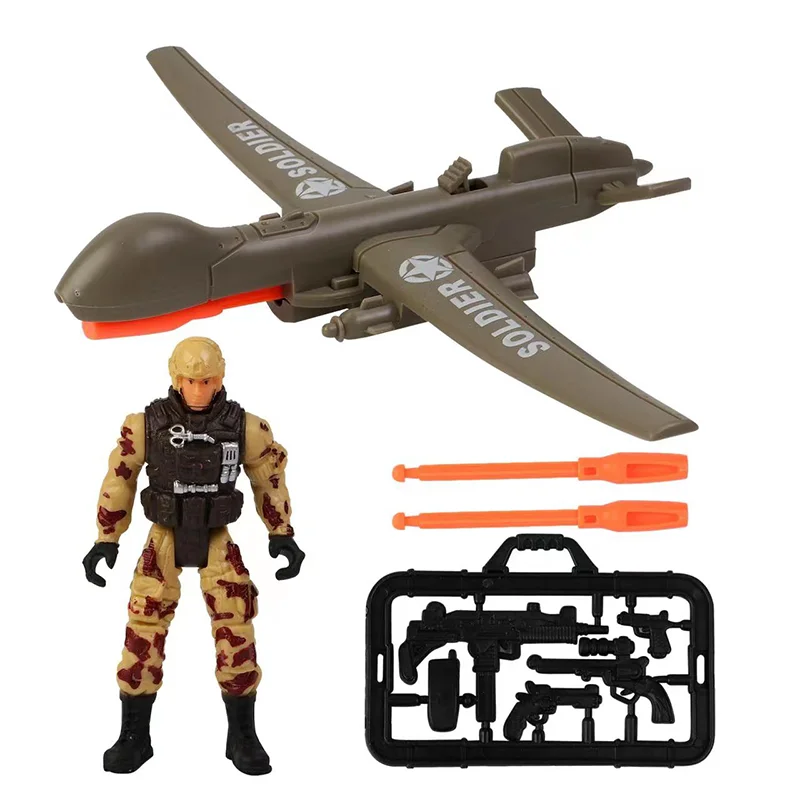 Special Forces Soldiers Police WWII War Game Action Figures Soldier Modle Realistic Military Tank Plane Weapon Toy Kid Gifts