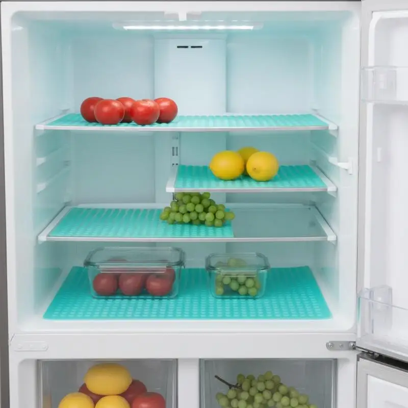 4PCS 29*45cm Waterproof Refrigerator Liner Washable Mildew Kitchen Pad Anti-oil Cabinet Drawer Placemat Heat-insulat Fridge Mat