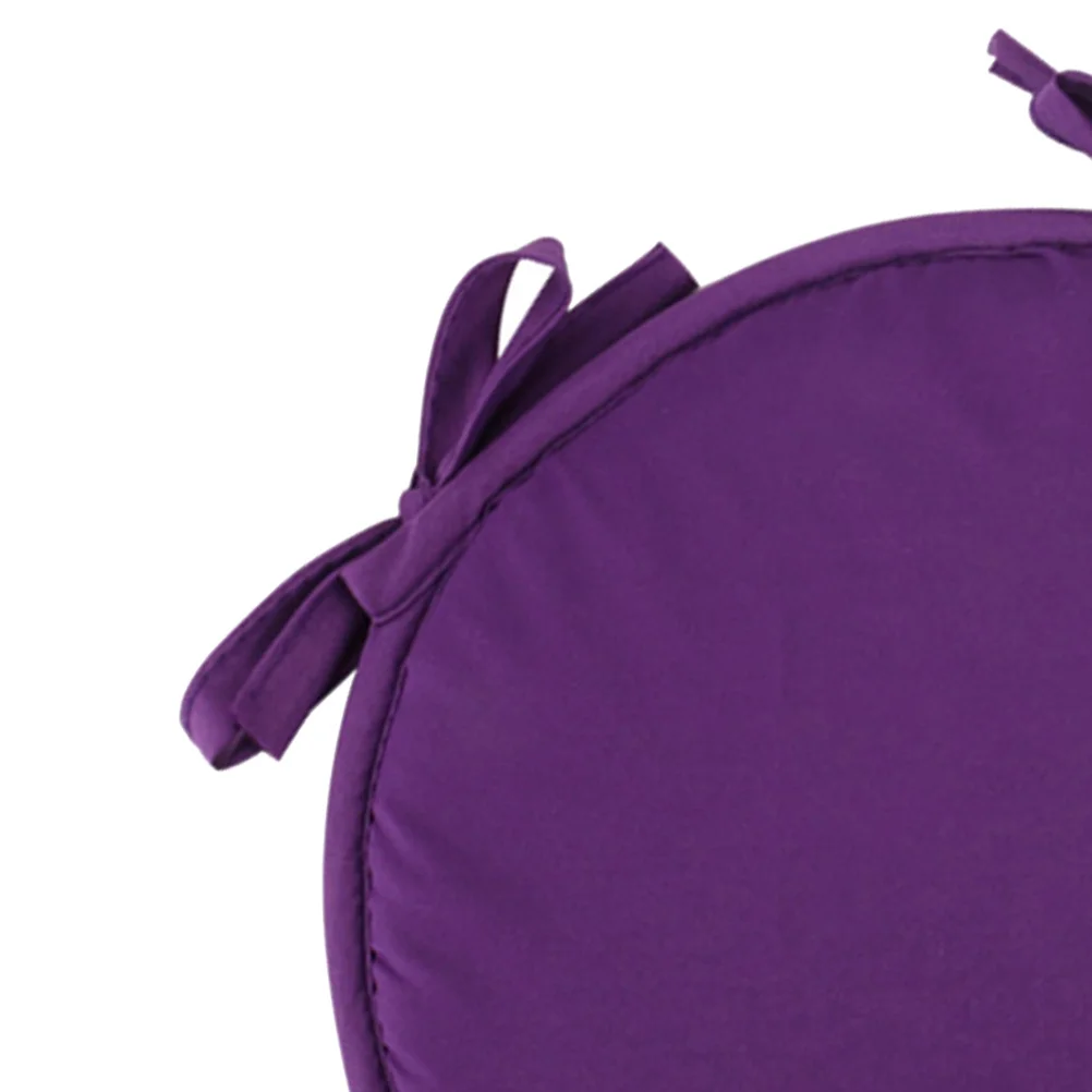 

1Pcs Premium Sponge Seat Cushion 30Cm Round Purple Thickened Chair Cushion for Home Office Restaurant Car Easy to Tie