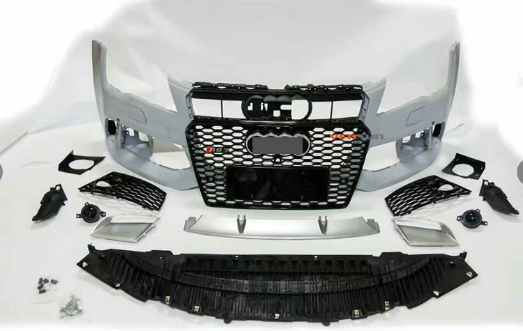 Auto A7 front bumper assy rs7 body kit for  bodykit 2013 2015 with grille 2016+