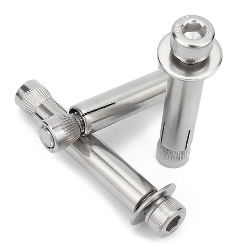 M6 M8 M10M12 توسيع المسمار 304 مسدس من الفولاذ المقاوم للصدأ المقبس التوسع الداخلي المسمار كم مرساة خرسانية المدمج في التوتر #5