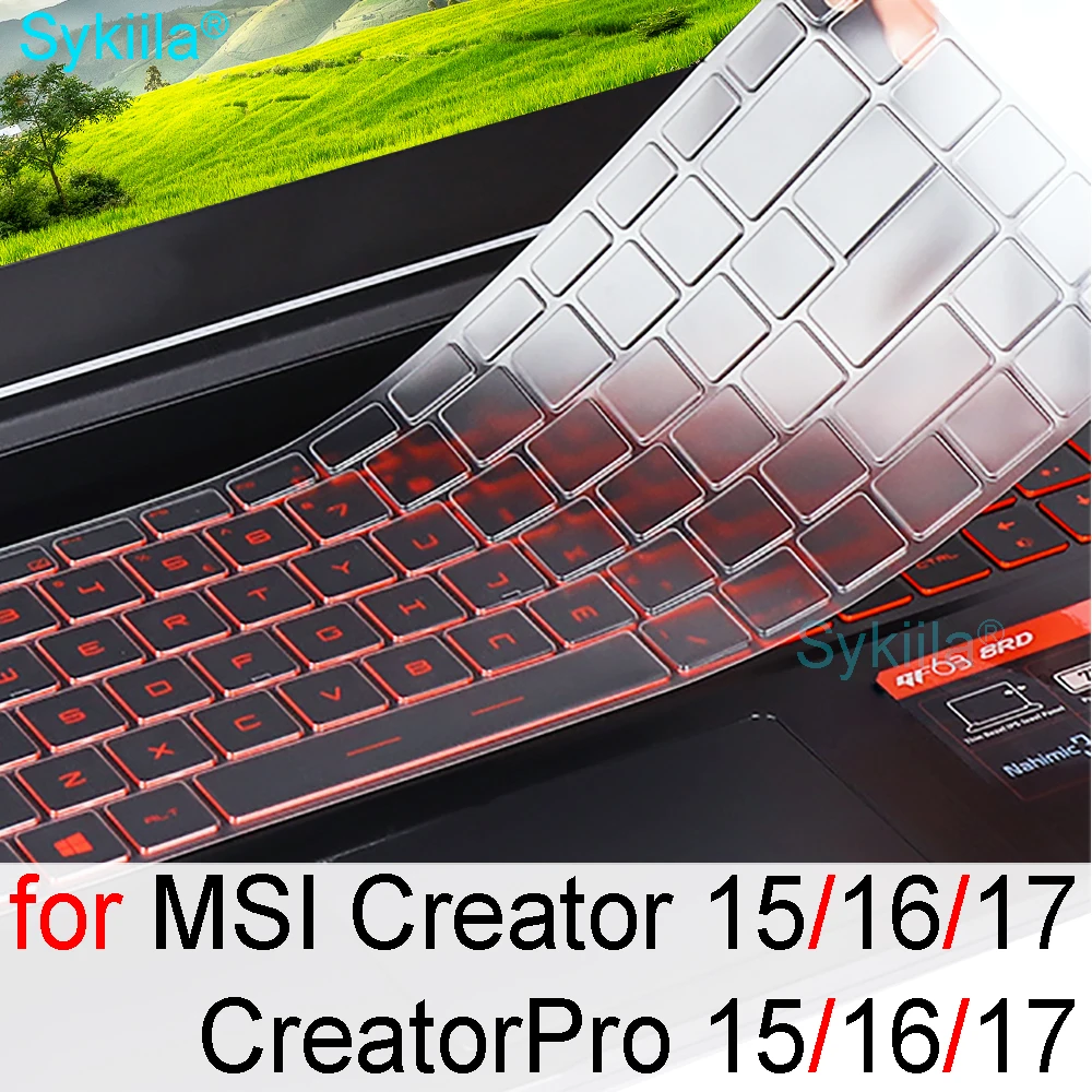 Keyboard Cover for MSI Creator 15 16 17 CreatorPro M15 M16 M17 Z16 Z16P Z17 15M 17M P65 P75 Silicone Protector Skin Case Pro TPU