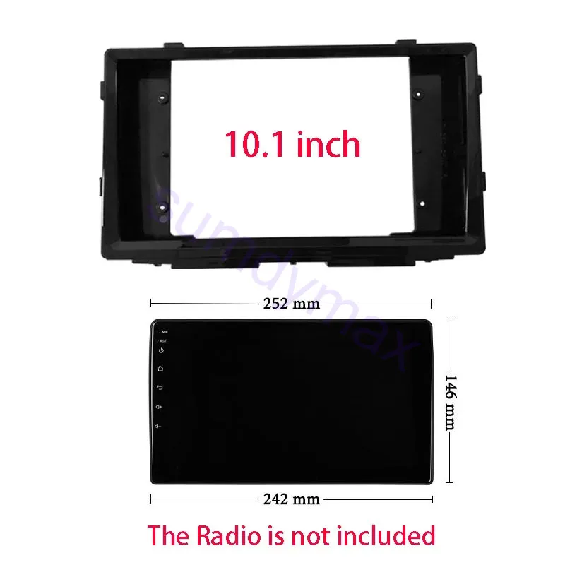 10.1 inch 2 Din Car Radio Fascia Frame For Toyota RAV4 2020 big screen car Radio Dash Fitting Panel Kit
