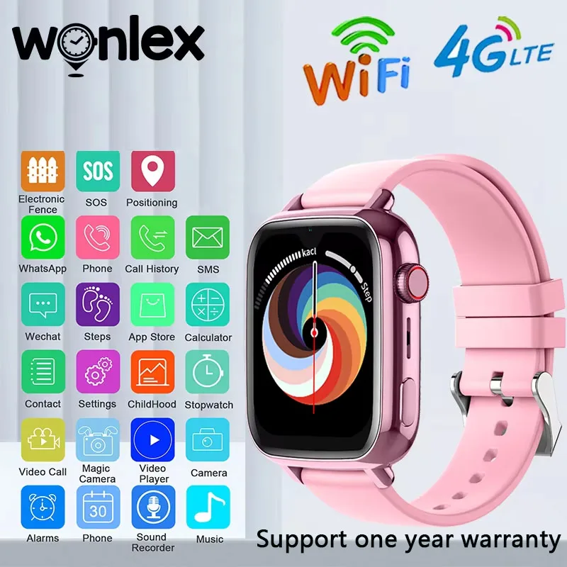 

Wonlex kt34 4G Smart Watch Children GPS WiFi Precise Positioning Video Call Android 8.1 TikTok Google Play Store Kids SmartWatch