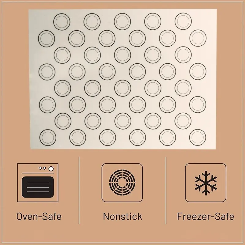 1PC Silicone Baking Mat for Oven, Baking Macarons Cookies, Reusable Nonstick & Easy to Clean, 40cm/15.75 X 30cm/11.75inch, White