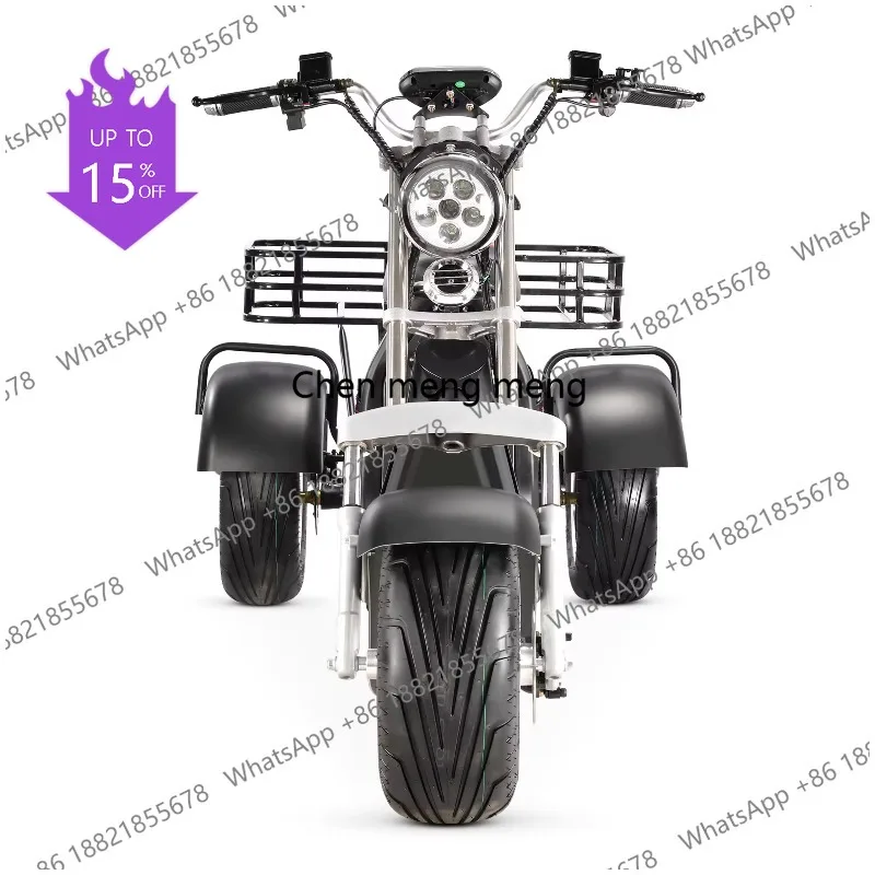 

Электрический трицикл A61 Clark, 1500 Вт, двухместный, трехколесный, Citycoco, с сертификатами EEC/COC, пользуется большим спросом.