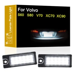 12V LED Number Plate Lamp For Volvo S60 01-09 S80 99-03 V70 01-07 XC70 03-07 XC90 03-06 White License Plate Light Assembly