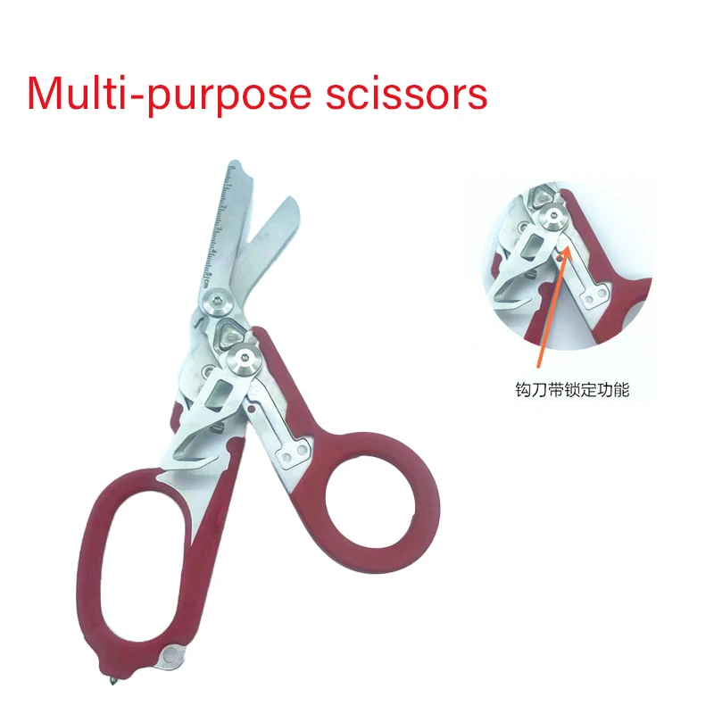 

Multifunctional Outdoor Folding Tactical Scissors Outdoor Survival Tools Small First Aid Scissors Set Medical First Aid Scissors