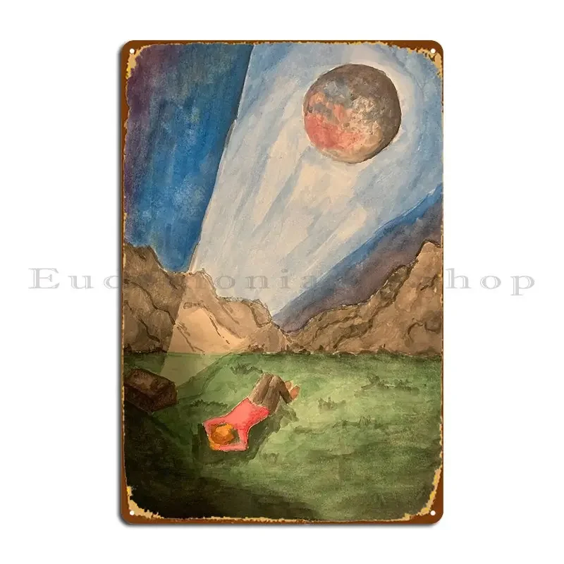 Pluto Projector Rex Orange County Watercolor Painting Metal Plaque Design Wall Plaque Club Wall Plaque Club Tin Sign Poster