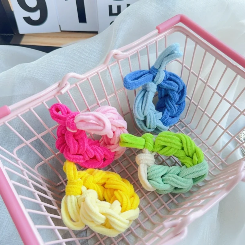 

8Colors Girls Colourful Rubber Band Hair Ties Headband Children Ponytail Holder Bands Cute Scrunchie Kids Hair Accessories