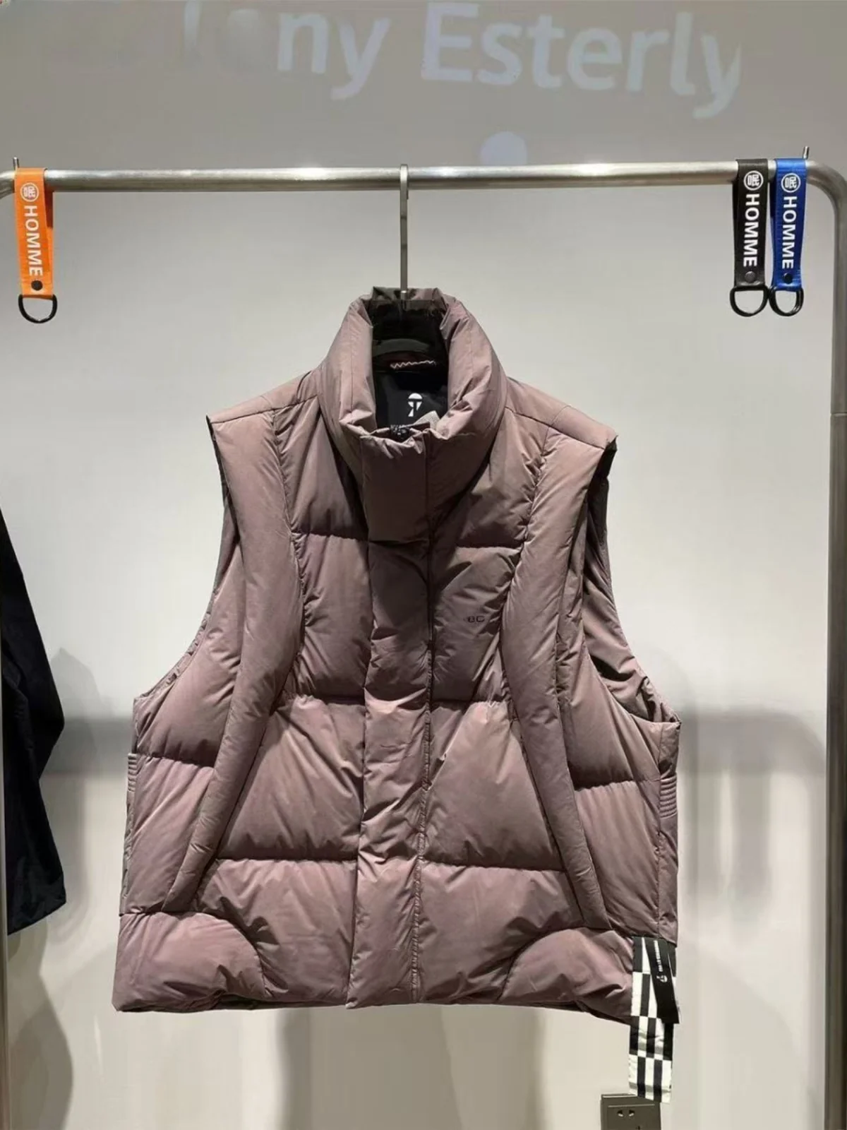 

Модный повседневный мужской жилет 2024, осень-зима, новый Sle, простой жакет с воротником-стойкой, молодежный хлопковый жилет с подставкой