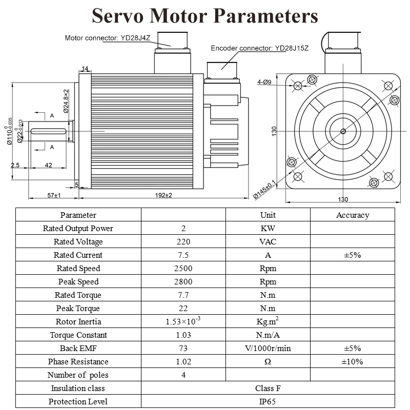 Bom preço 7.7nm servo motor 2kw ac servo motor com codificador óptico 50/60hz ac servo drives para vendas