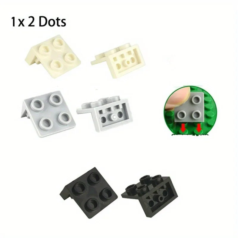 90 pcs Alas Dudukan Figur 99207 Braket 1x2 2x2 Blok Bangunan Terbalik DIY Penyangga Figur untuk Display