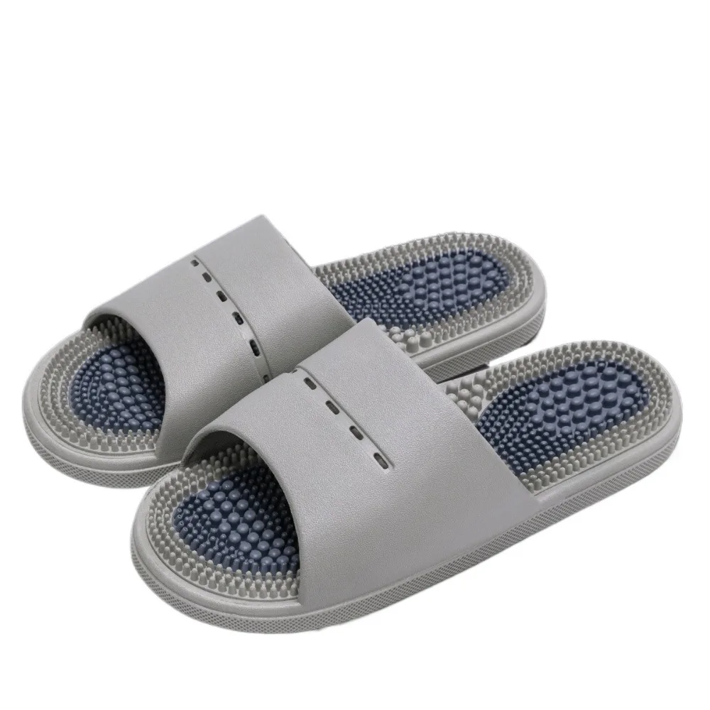 

All Match Anti Slip Thick Massage Slippers Anti Odor Beachwear Platform Flip Flops Open-toe Shoes Slides Sandals Summer