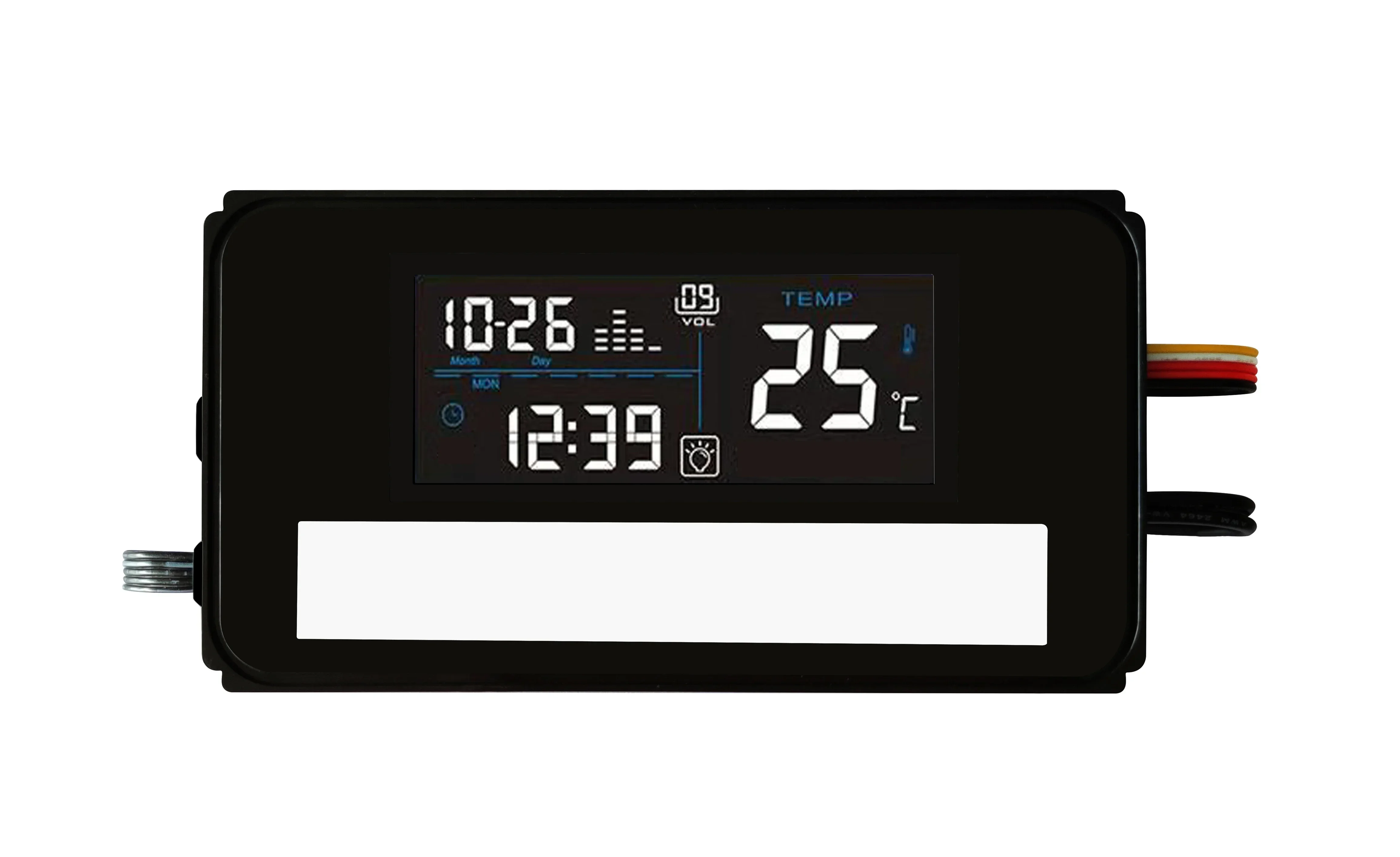 Factory selling 6 keys smart mirror touch sensor time temperature display touch switch sensor black color display