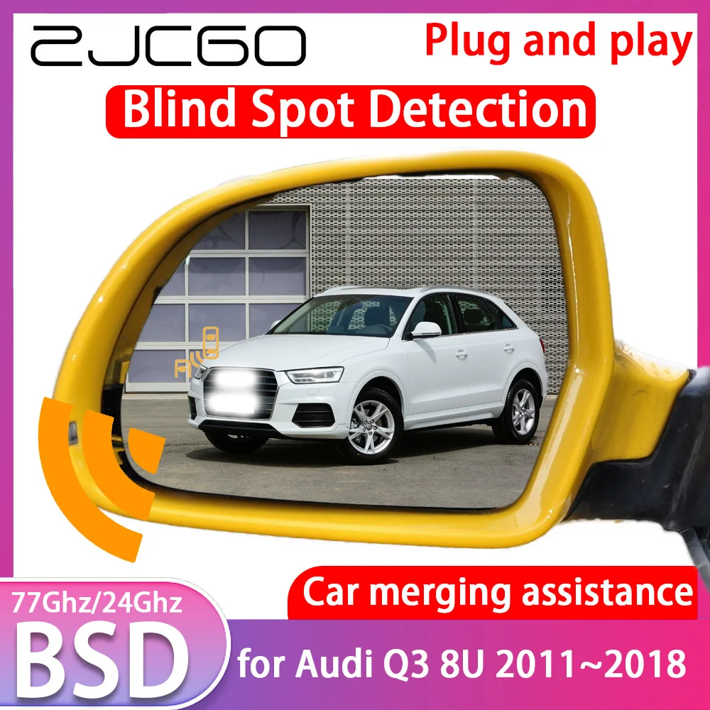 ZJCGO for Audi Q3 8U 2011-2018 Blind Spot Detection Car BSD BSA BSM System Driving Warning Radar Alert Mirror
