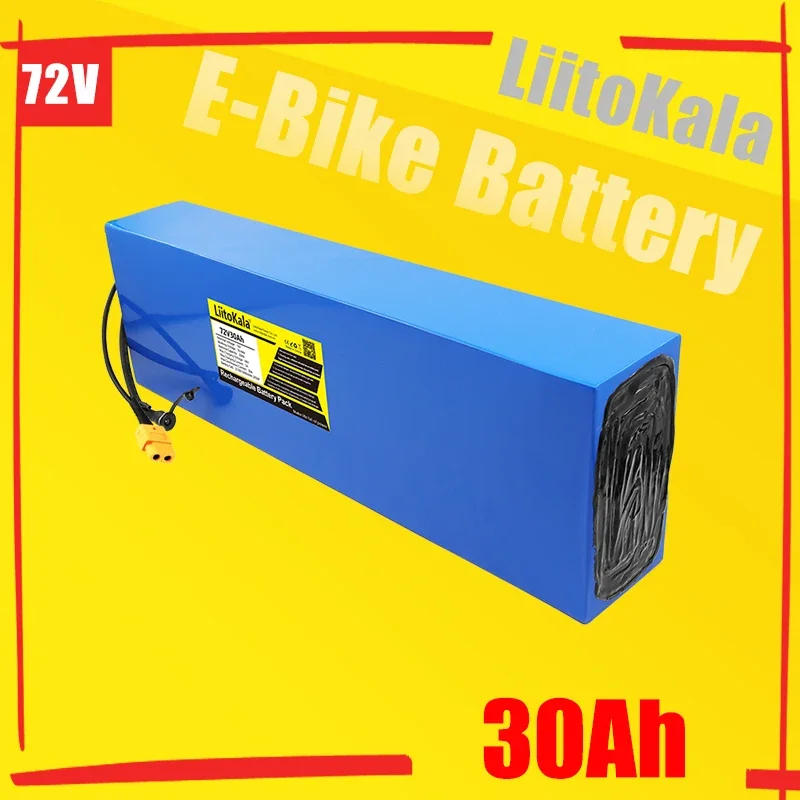 LiitoKala 72V 30Ah 21700 lithium battery pack 20S6P 84V electric bicycle scooter motorcycle BMS high power battery + 5A charger