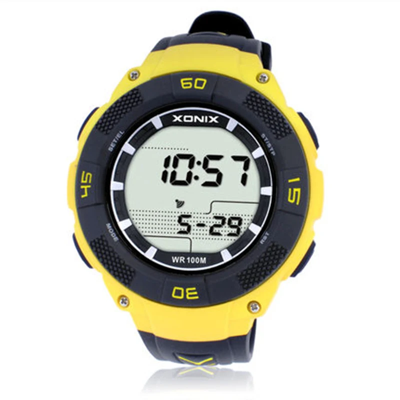 XONIX Men Sports Watches Classics Pedometer Calorie Counter Male Waterproof 100m Swimming Diving Digital JAP