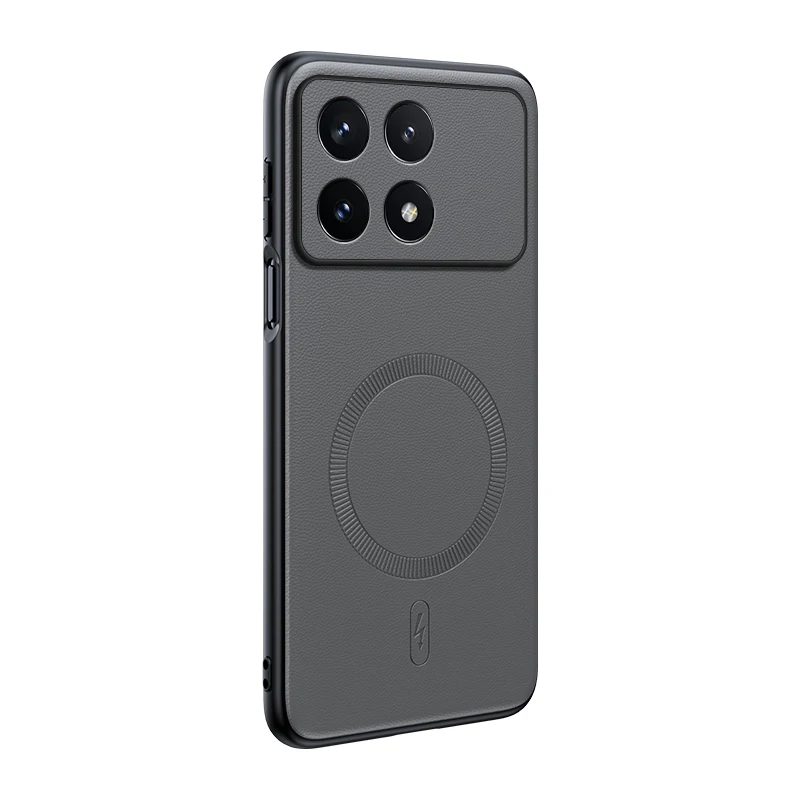 Für Poco X6 Pro Hülle Magnetische Leder-Schutzhülle Für Poco X6 Pro Hochwertige Anti-Fingerabdruck Rutschfeste PC+TPU – Detail 1