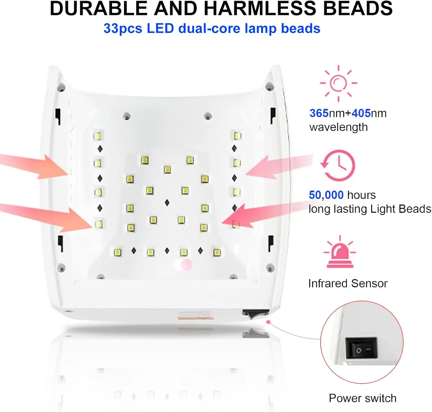 Wiederaufladbare UV-LED-Nagellampe, 66 W, kabelloser Nageltrockner für Gelpoliermittel, professionelle Nagelkunst-Maniküre-Werkzeuge für Zuhause und Salon