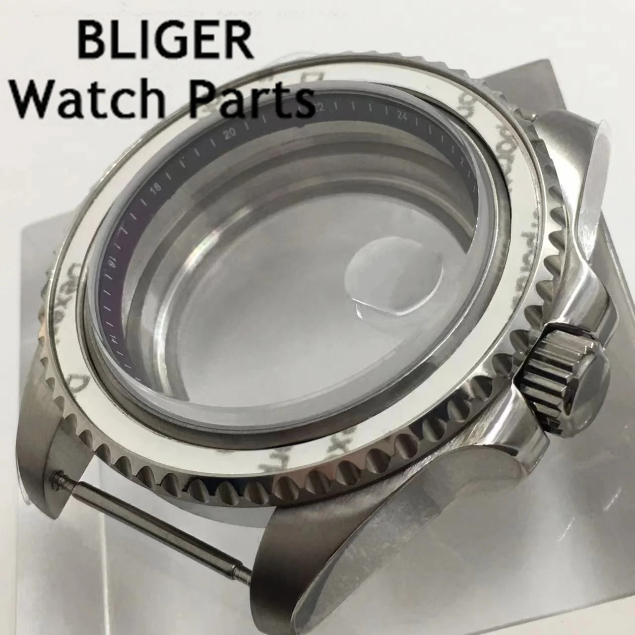 Часы BLIGER Серебристые стерильные, 40 мм, из нержавеющей стали с сапфировым стеклом