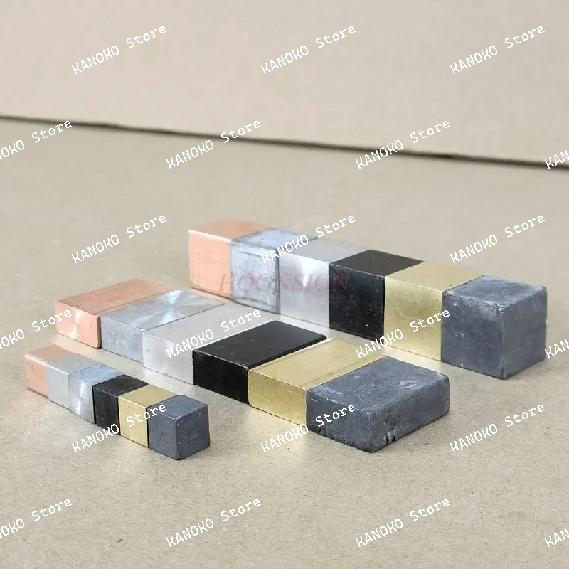 مكعب مكعب مجموعة الألومنيوم النحاس نفس الحجم جودة مختلفة تجربة الفيزياء جهاز التدريس #3