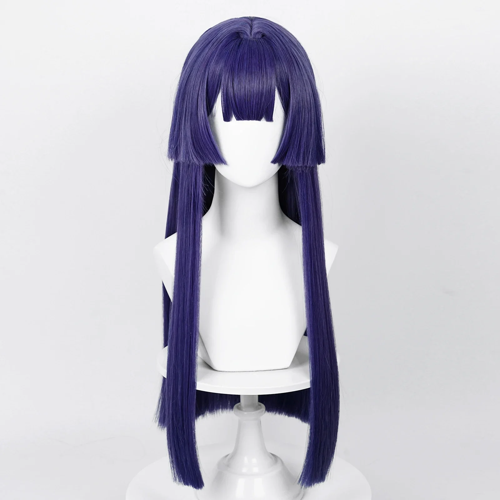 RANYU Honkai Star Rail Pelageya Wig Long Synthetic Straight Blue Purple Game Cosplay Hair Wig For Party Comic Con