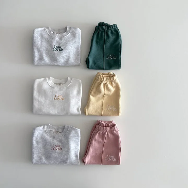 Autumn Children Long Sleeve Clothes Set Letter Embroidery Boys Girls Sweatshirt + Pants 2pcs Suit Kids Sports Outfits  987