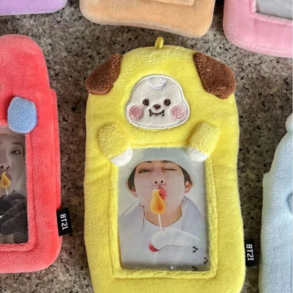 BT21 Tata Cooky плюшевый чехол для карты BT21 Polaroid фотодисплей школьная сумка кулон Shooky Chimmy кампус автобус набор для хранения карт подарок