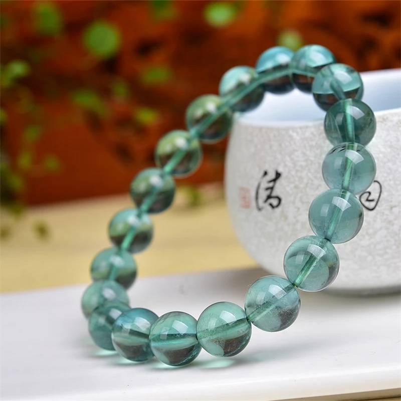 Natural Green Fluorite Bracelet String Charms Strand Exquisite Jewelry Gift Healing Crystal Energy Gift 1pcs