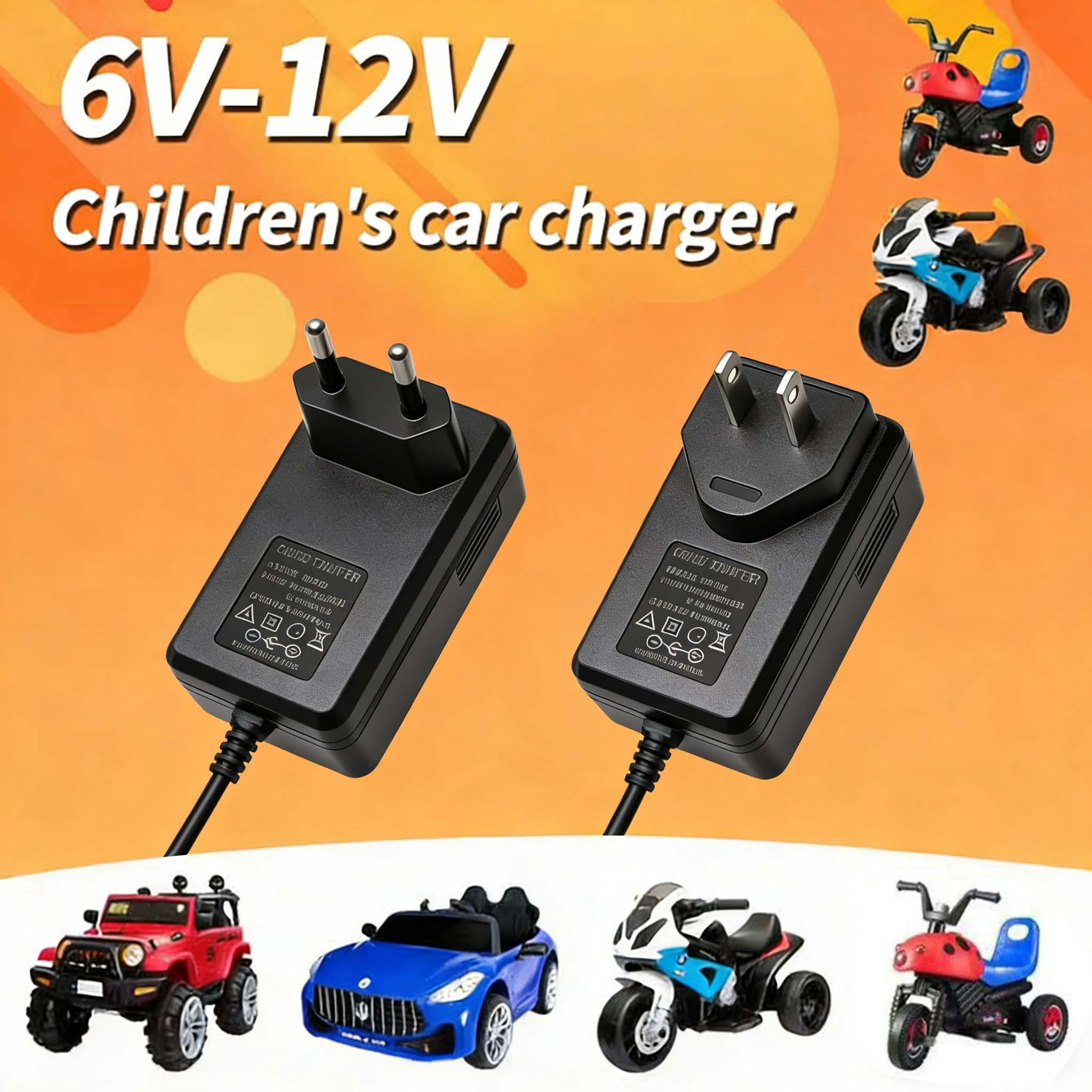 6V 12V 1A Universal Children Electric Ride on Toys Car Baby Remote Control CarBattery Car Battery Charger with Indicator Light