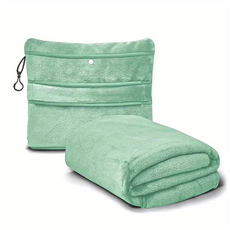 يمكن ارتداؤها الفانيلا بطانية سفر مع الأكمام جيب كبير مكافحة ساكنة أريكة بطانية التلفزيون للبالغين التخييم في الهواء الطلق كسول تكبب