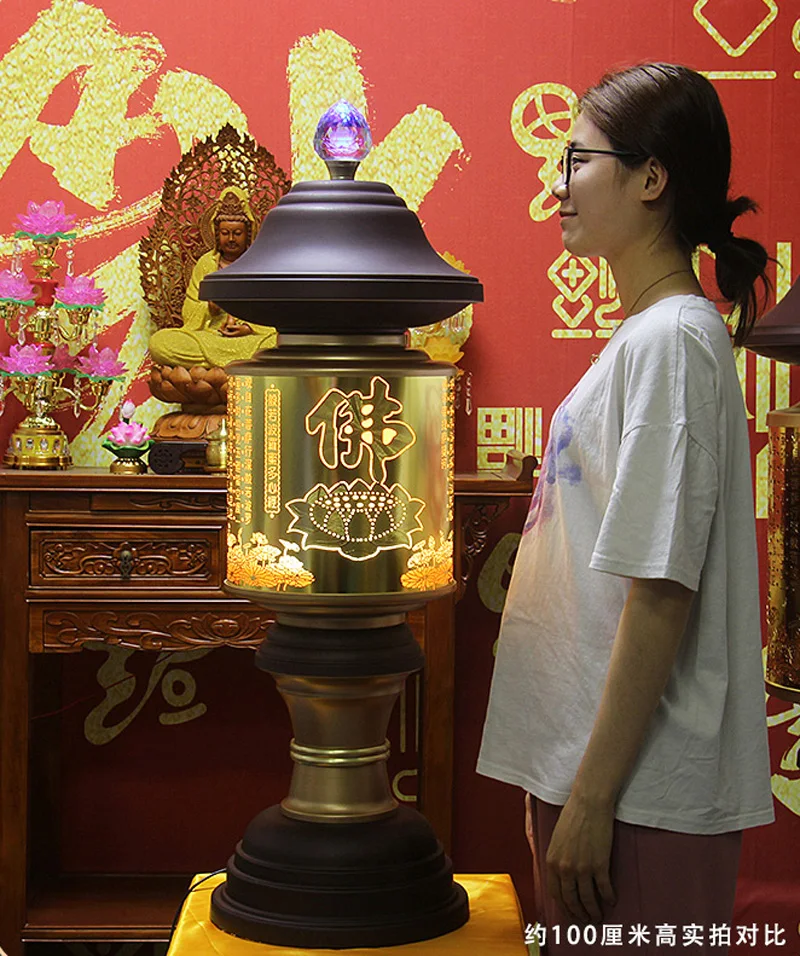 100cm Large A pair Wholesale Buddhist supplies Asia Buddhism Temple shrine altar hall enshrine worship super large buddha lamps