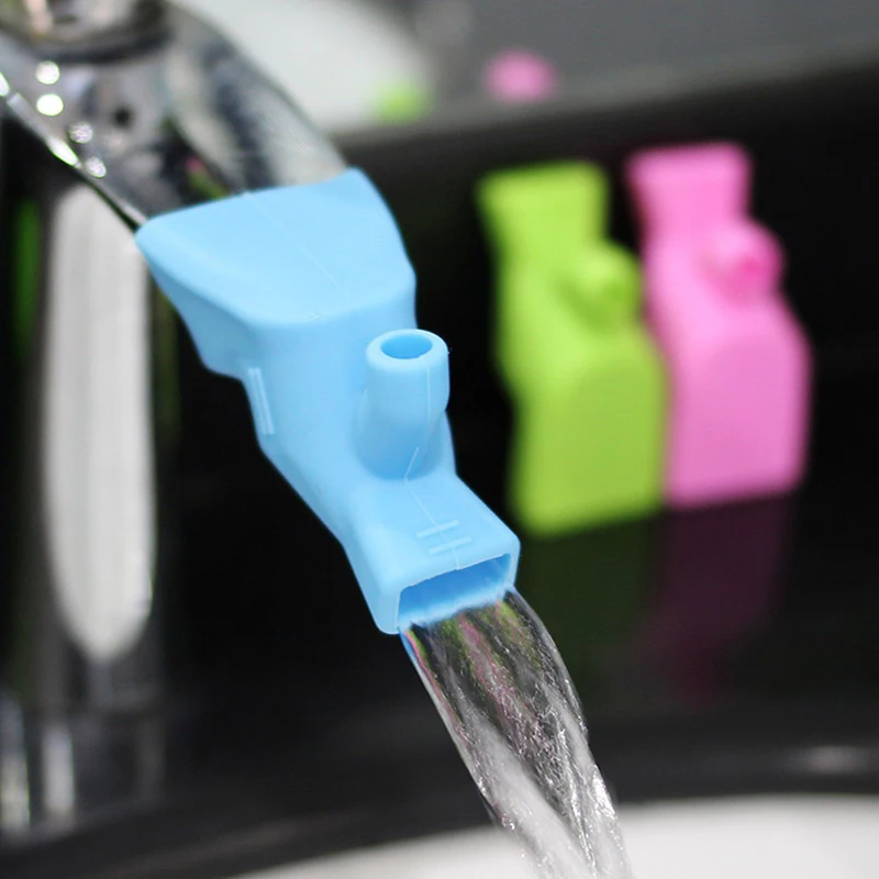 Bathroom Sink Nozzle Faucet Extender Rubber Elastic Water Tap Extension Kitchen Faucet Accessories For Children Kid Hand Washing