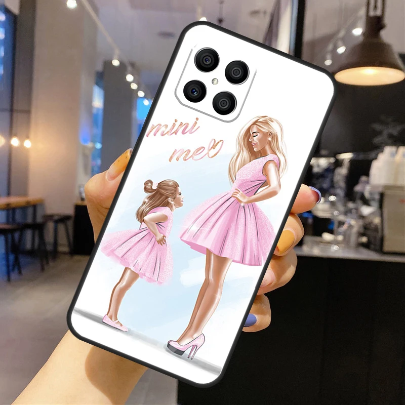 Mẹ Con Gái Cô Gái Sơn Bố Ốp Lưng Điện Thoại Huawei P50 P40 P30 P20 Lite Pro Nova 5T P Thông Minh 2021 Danh Dự X8 X7 X9 50 Ốp Lưng