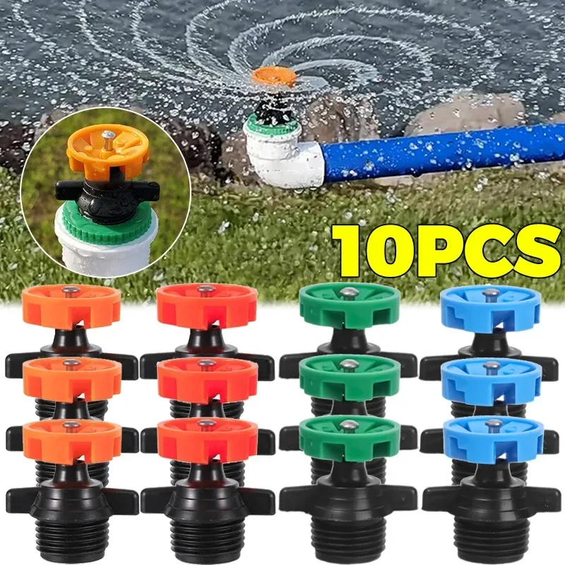 Automatic Rotation Nozzle Watering Irrigation Rotating Nozzle 360° Watering Nozzle for Garden Lawn Flower Vegetable Irrigation