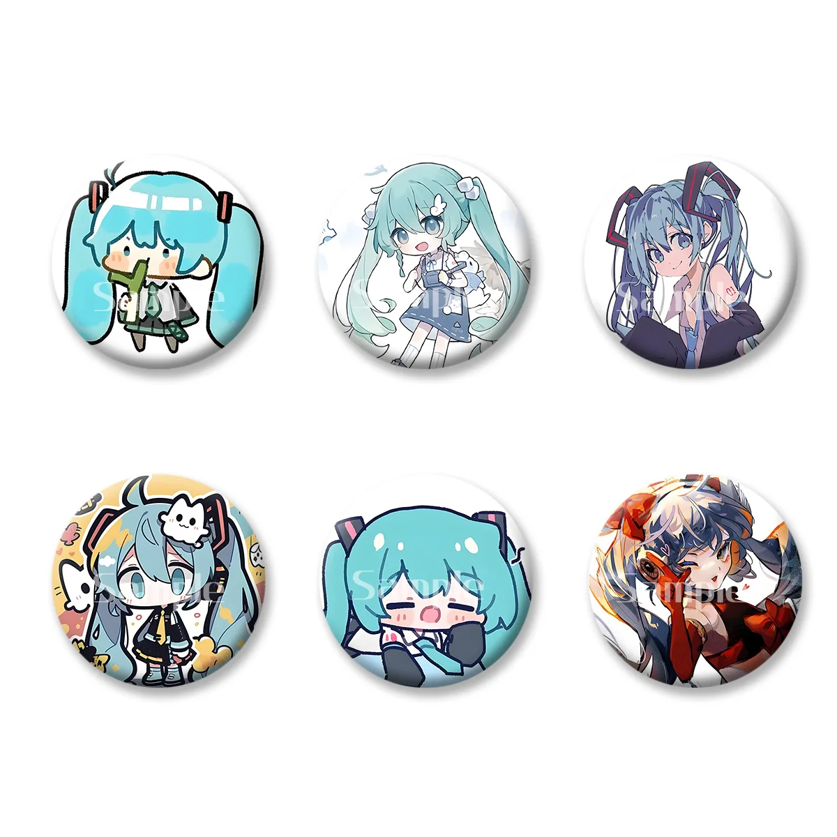 

Японское аниме персонажи мультфильмов милый стиль флэш-значки карты сувенирные брелки зеркало для макияжа магнит на холодильник ACG аксессуары