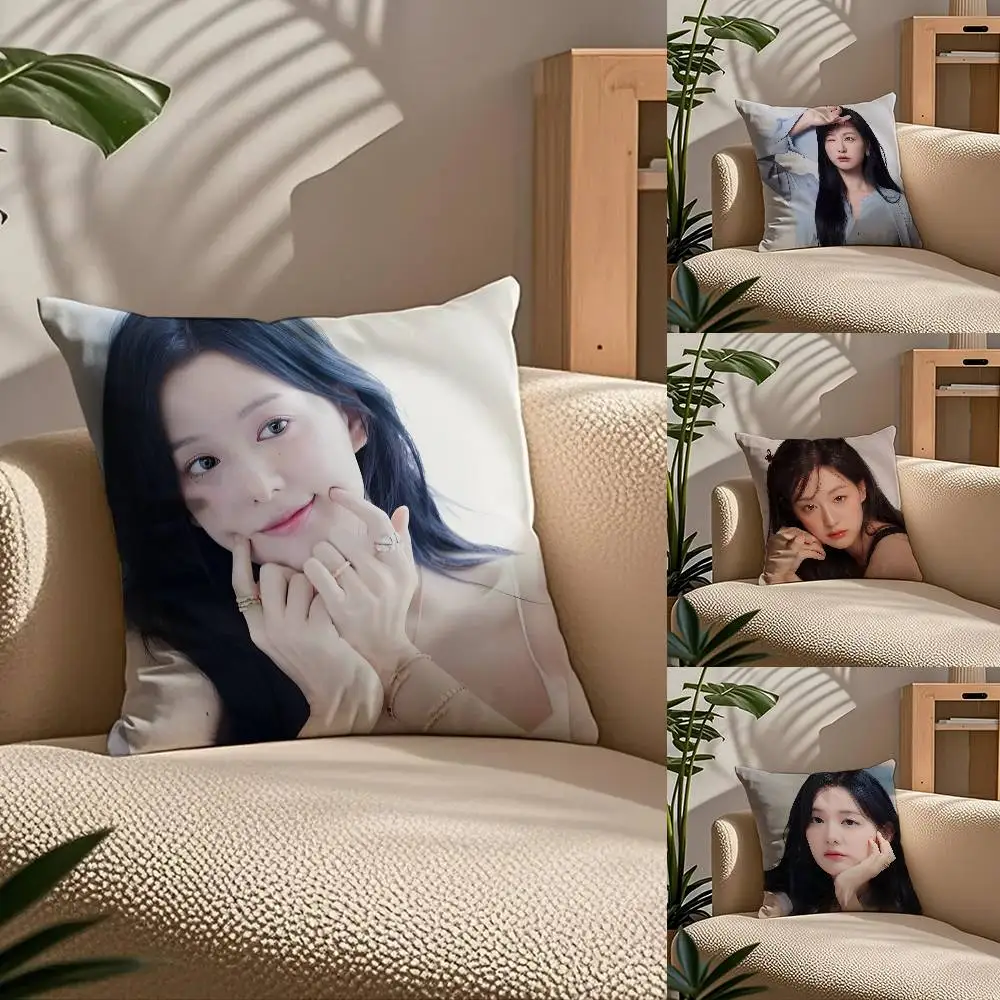 

K-k-Kim J-J-Ji W-W-Won Pillow Case Comfort Sofa Bed Silky Elegant Invisible Zipper Custom Decorative Cushion Cover