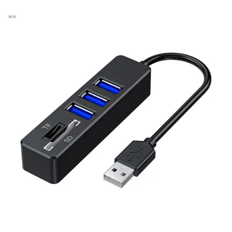 

USB Expansion Hub 5Port USB Adapter,Fast Speed Card Reader Quick Data Transfer Dropship