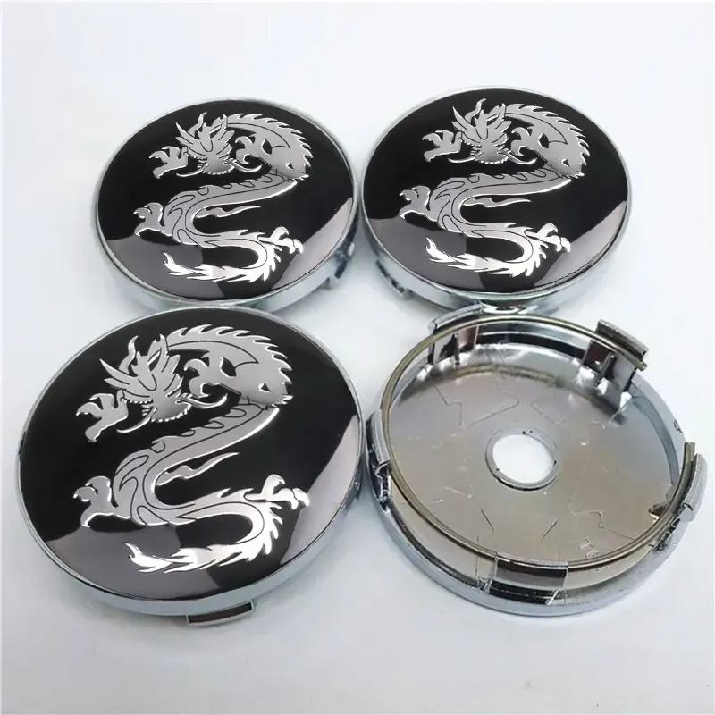 4pcs 유니버설 60mm 드래곤 엠 블 럼 자동차 휠 센터 캡 허브 커버 배지 메르세데스 벤츠 BMW Lexus Mazda Tesla Ford Chevrolet 썸네일 2