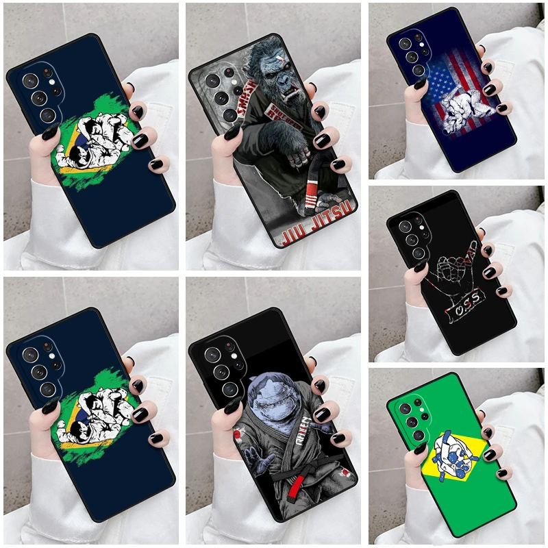

Чехол для телефона Samsung Galaxy S24 S25 S23 S21fe S22 Ultra Plus Note 10 20, чехол BJJ, бразильское джиу-джитсу