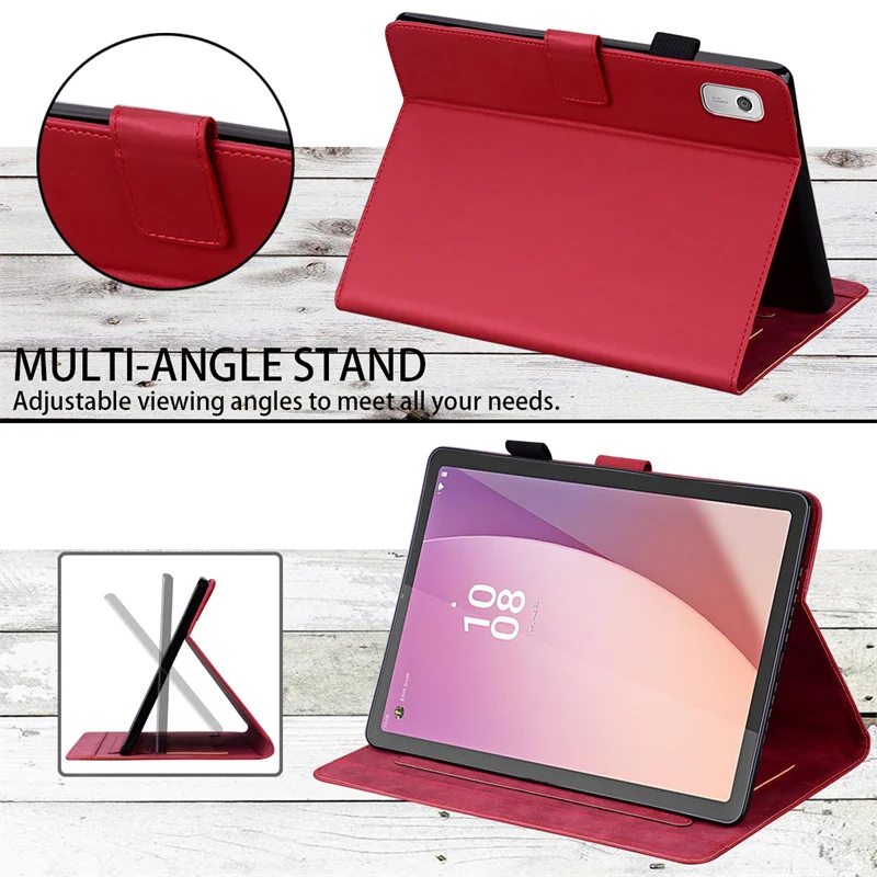 for Lenovo Tab M9 9.0inch TB310FU TB310XU (2023) Leather Book Style Fold Stand with Botton E-Book Tablet PC Cover Case