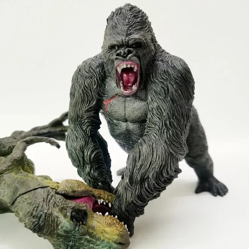 Gorilla King Kong Giocattoli Figura Rampage Jurassic T-Rex Modalità di combattimento Scimmia Solid Figurine di animali selvatici per giochi di ruolo Racconto di storie