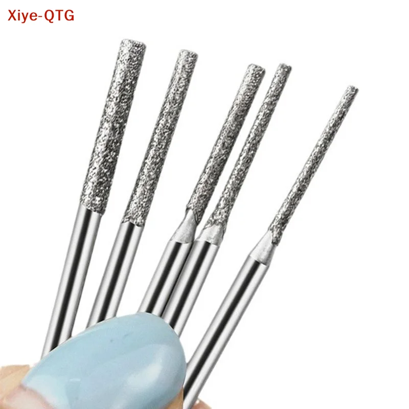Hot！10Pcs 0.8-2.5mm Coated Drill Bits 2.35mm Shank Glass Jade Amber Jewelry Drill Bits For Drilling Glass Woodworking