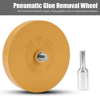 Dissolvant de décalcomanies adhésif, 90mm, roue de gomme, voiture, bande de vinyle, dissolvant pour perceuse, gomme en caoutchouc, outil de livres
