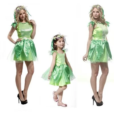 een Costume d'elfe féerique pour enfants et adultes, tenue de Cosplay d'halloween, spectacle de danse Parent-enfant, Hanfu traditionnel sur mesure