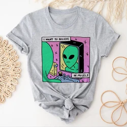 Psychedelic Alien Magic t-shirts women graphic summer t-shirts female y2k clothing