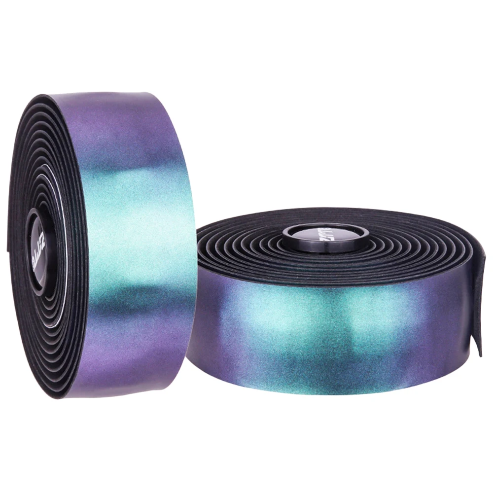 

1 Pair Color-Changing Handlebar Wrap Skid-Proof Sweat-Absorbent Cycling Grips Tape Road Bike Bright Design Easy Fixing Rain