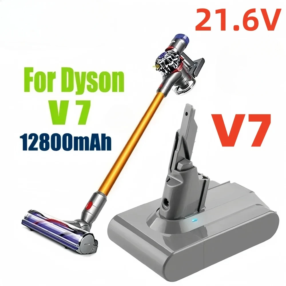 Batterie V7 9800mAh 21.6V pour Dyson, durée de fonctionnement plus longue et aspiration plus puissante, remplacement pour V7 Animal Trigger Motorhead Pro Fluffy SV11