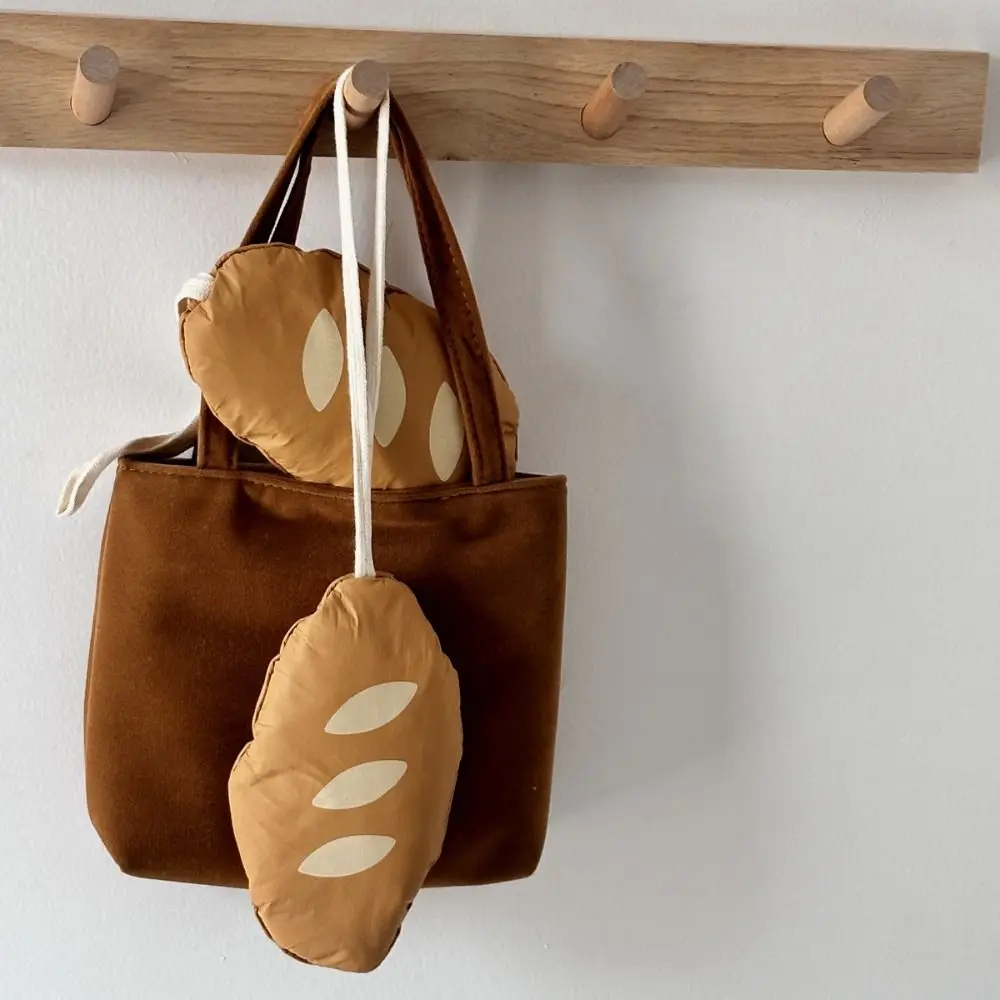 Creative Nylon French Bread Foldable Shopping Bag Storage Bags Tote Bag Cartoon Eco Bag Reusable Waterproof Shoulder Bag Food